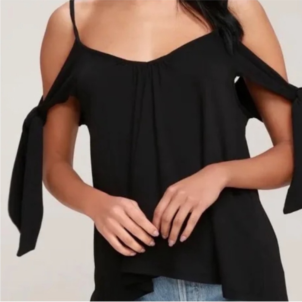 We The Free black cami with tie shoulders